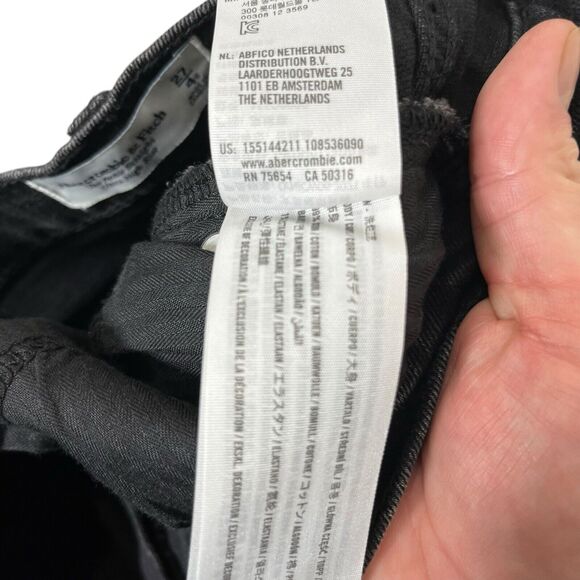 Abercrombie & Fitch Ultra High Rise Ankle Straight Distressed Jeans Women’s 27S - Picture 10 of 12